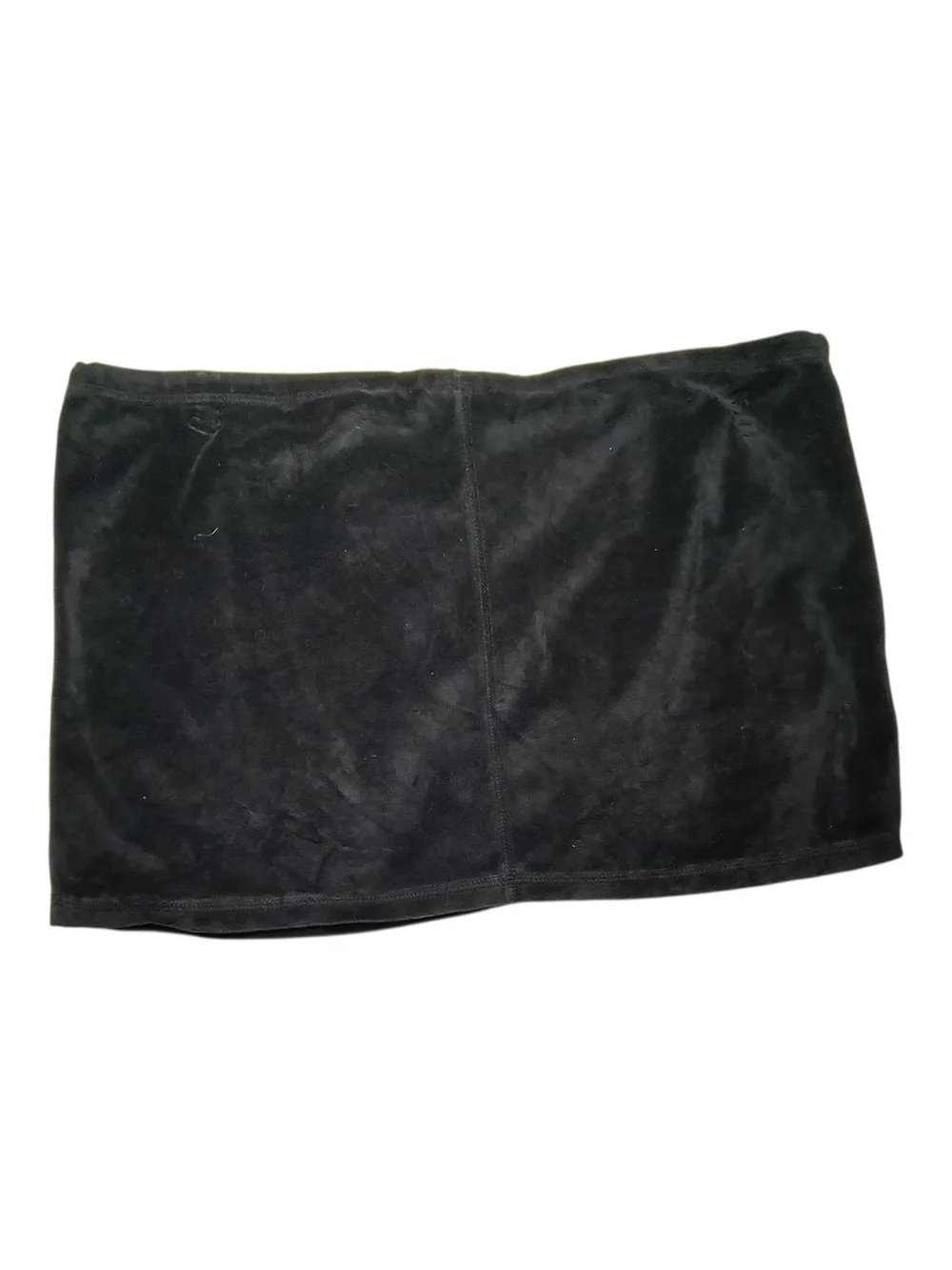 Patagonia Y2K 90's Black Velour Drawstring Mini Skirt w/ Pockets